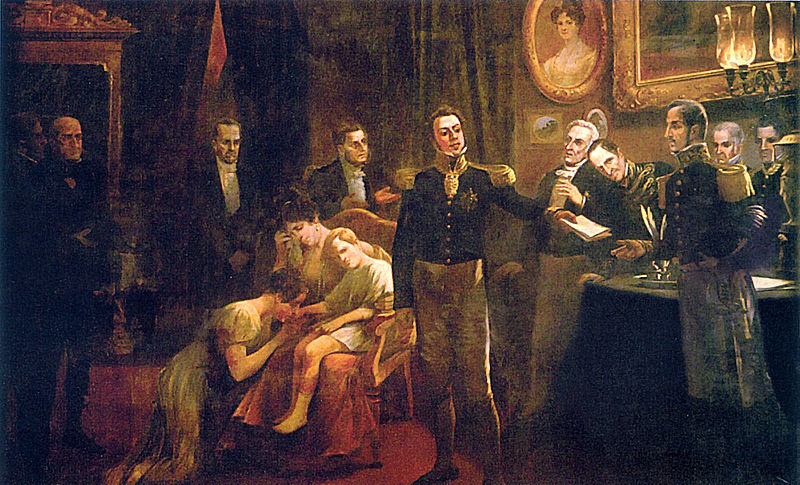Pedro I of Portugal abdicates, 1831, April 7th (Aurelio de Figueiredo) (1854-1916) 
